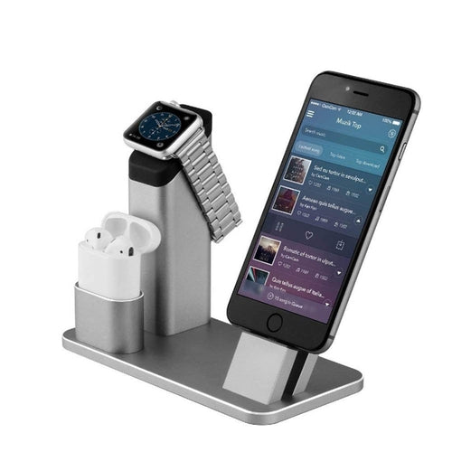 All-in-One Aluminium Charging Stand for iPhone, Apple Watch & AirPods