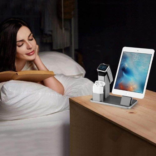All-in-One Aluminium Charging Stand for iPhone, Apple Watch & AirPods