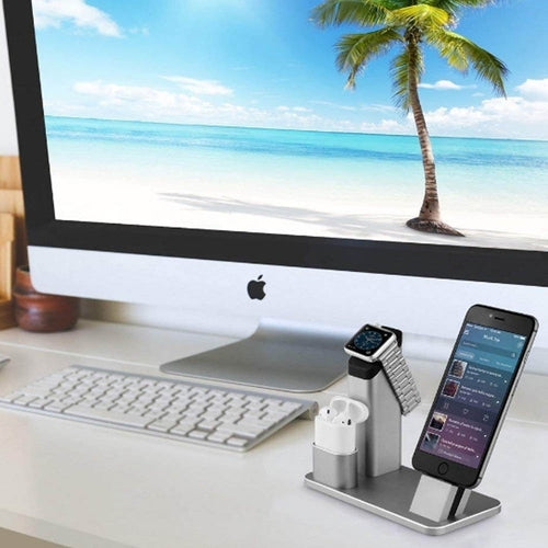 All-in-One Aluminium Charging Stand for iPhone, Apple Watch & AirPods