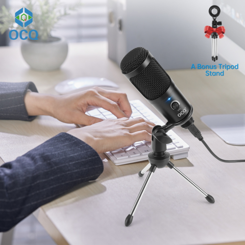 Professional USB Condenser Microphone Kit with Adjustable Boom Arm