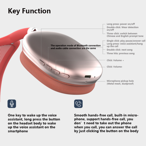 Wireless Sports Bluetooth Headphones with In-Ear Detection