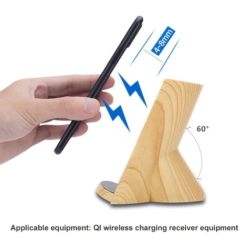 Wood Grain Wireless Charging Desk Organiser