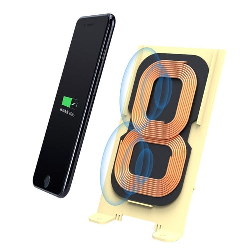 Wood Grain Wireless Charging Desk Organiser